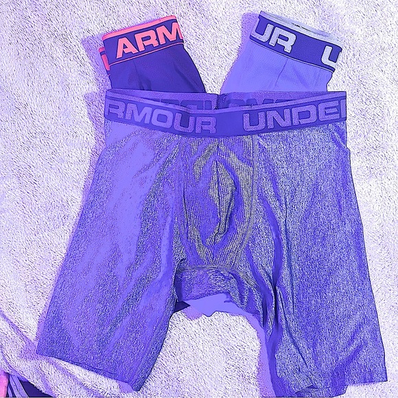 Bundle of 3 pairs of Under Armour boxer briefs size S/P/P Like new gray,blue,blk - Picture 1 of 8